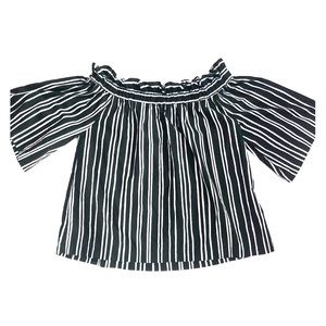 H&M top. Black and white stripes. Size 8